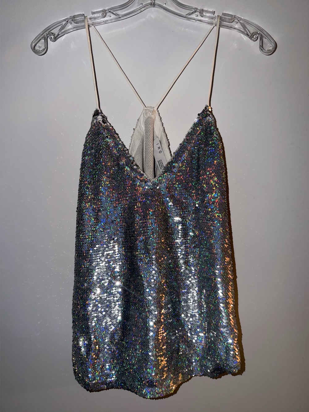 NEW IRO Paris Iridescent Sequin Camisole